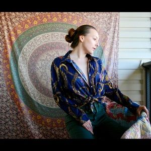 Ralph Lauren Versace inspired patterned Button Up!